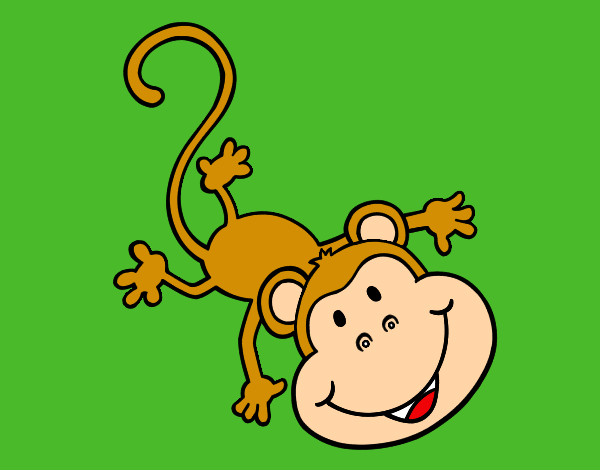 Dibujo Mono gracioso pintado por caryto