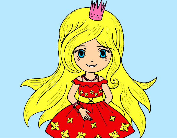 Dibujo Princesa primavera pintado por qwertyuio