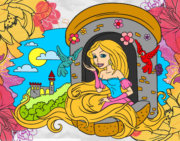Dibujo Princesa Rapunzel pintado por fanny91