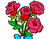 Dibujo Ramo de rosas pintado por roagli