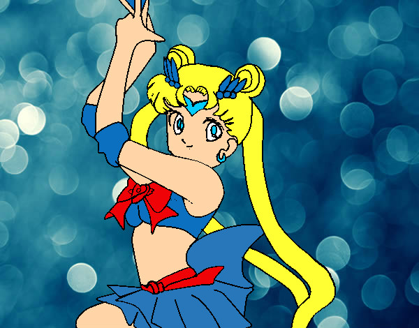 Dibujo Serena de Sailor Moon pintado por anabelen1
