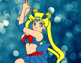 Dibujo Serena de Sailor Moon pintado por anabelen1
