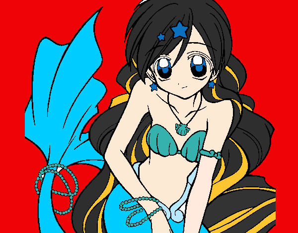 Dibujo Sirena 3 pintado por karensita1