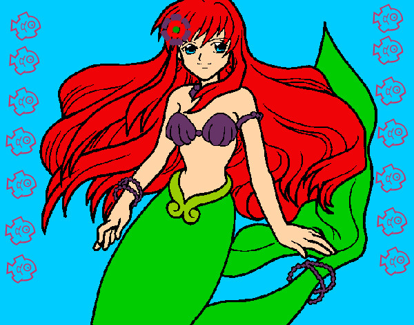 Dibujo Sirena pintado por poppy