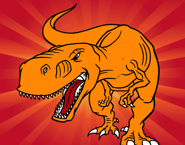 Dibujo Tiranosaurio Rex enfadado pintado por jalvarez