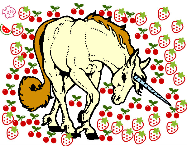 Dibujo Unicornio bravo pintado por mariamerin