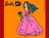 Dibujo Barbie vestida de novia pintado por da12306