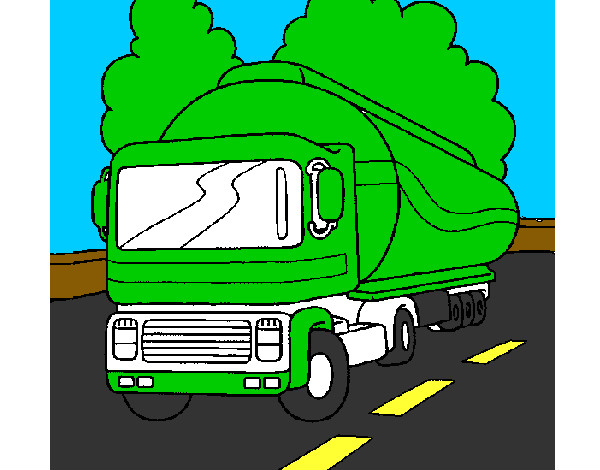 Dibujo Camión cisterna pintado por pablo01
