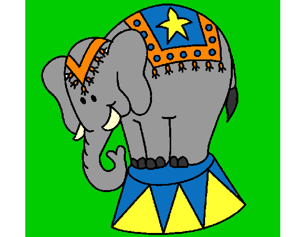 Dibujo Elefante actuando pintado por carmen1