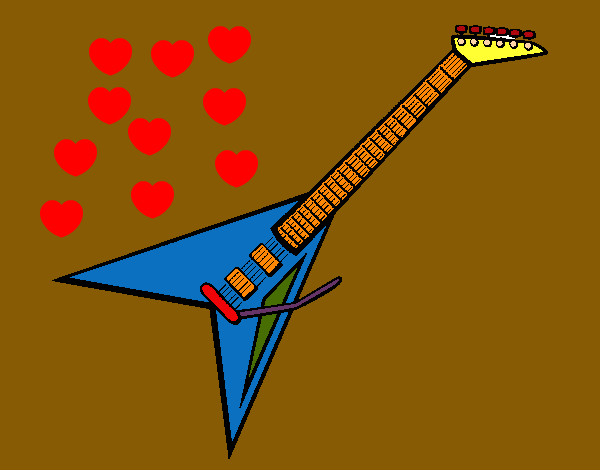 Dibujo Guitarra eléctrica II pintado por LEUYDANILO
