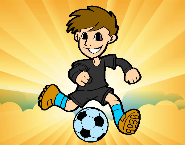 Dibujo Jugador de fútbol con balón pintado por guguimdq