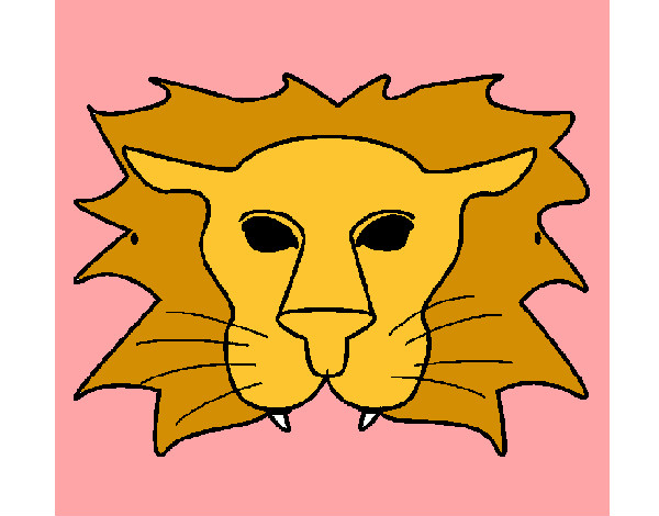 Dibujo León pintado por carmen1