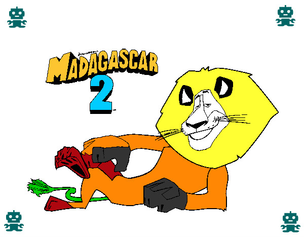 Dibujo Madagascar 2 Alex 3 pintado por miperromax