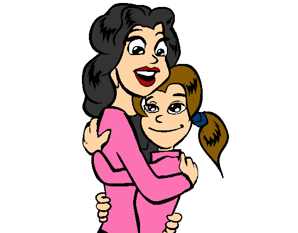 madre  e  hija  abrazadas