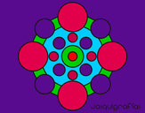 Dibujo Mandala con redondas pintado por flora154