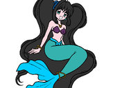Dibujo Sirena con perlas pintado por Kate08