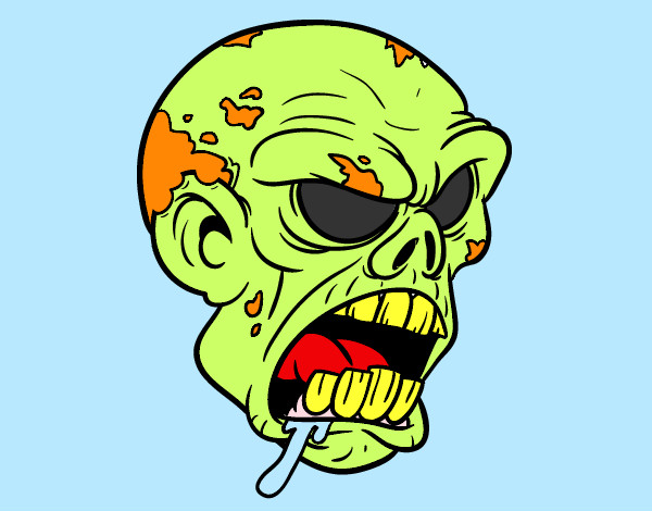 Dibujo Cabeza de zombi pintado por Angelberth