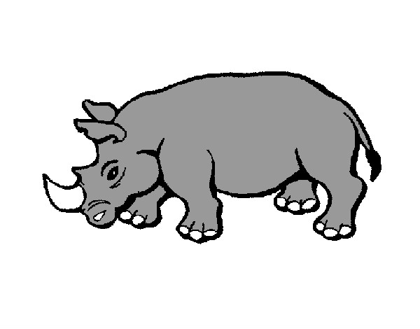 Dibujo Rinoceronte 2 pintado por ivanmoren