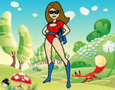 Dibujo Superheroina pintado por Gemeliers