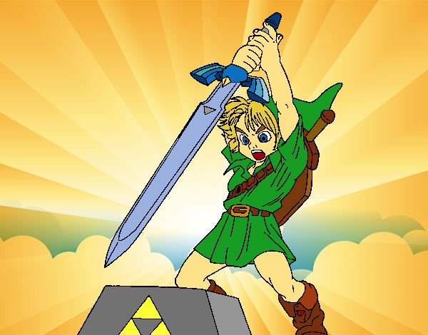 Dibujo Zelda pintado por kimsan