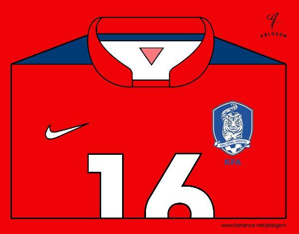 Camiseta del mundial de fútbol 2014 de Corea del Sur