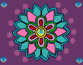 Dibujo Mándala con forma de flor weiss pintado por tuga72gs
