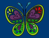 Dibujo Mandala mariposa pintado por nayelifuen