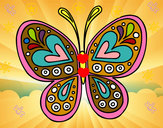 Dibujo Mandala mariposa pintado por xanatl