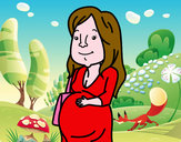Dibujo Mujer embarazada pintado por lindos