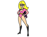 Dibujo Superheroina pintado por kathya1