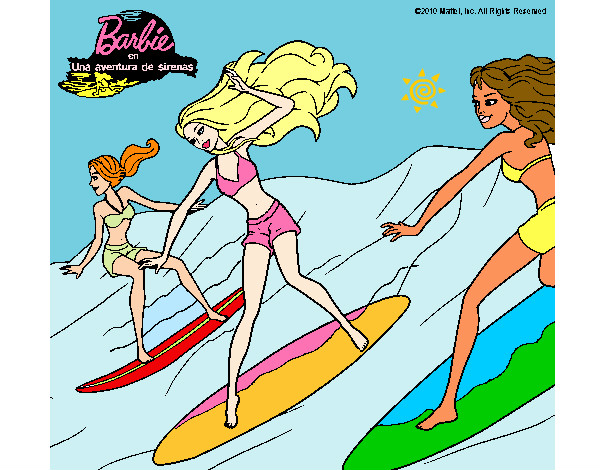 Dibujo Barbie de nuevo con sus amigas pintado por lopecita19