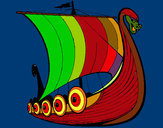 Dibujo Barco vikingo 1 pintado por santaclos