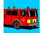 Dibujo Camión de bomberos pintado por Blass