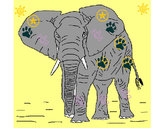 Dibujo Elefante 1 pintado por mariapaula