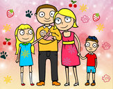 Dibujo Familia unida pintado por paz1q2