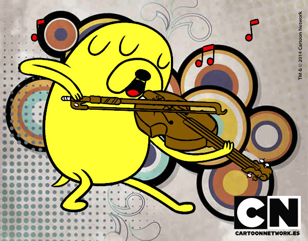 Dibujo Jake tocando el violín pintado por maykeldiaz