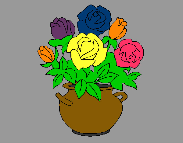 Dibujo Jarrón de flores 1 pintado por mariayoshu