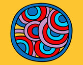 Dibujo Mandala circular pintado por ELENARO
