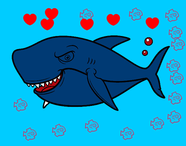 Dibujo Tiburón dentudo pintado por JOSNELVYS 