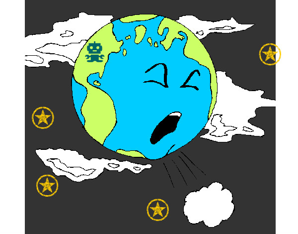 Dibujo Tierra enferma pintado por saul5