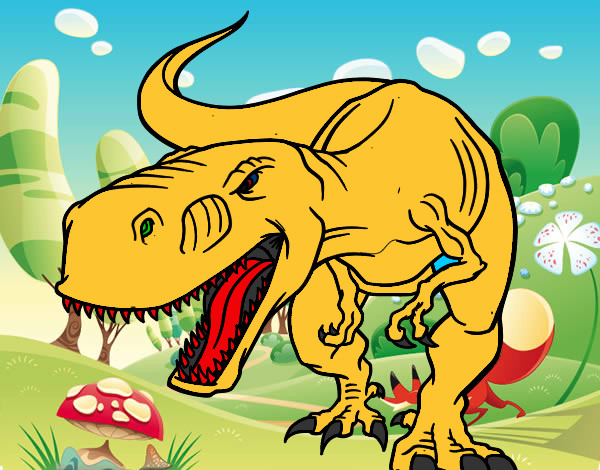 Dibujo Tiranosaurio Rex enfadado pintado por samiralex
