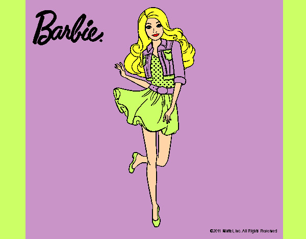 Dibujo Barbie informal pintado por mar231002