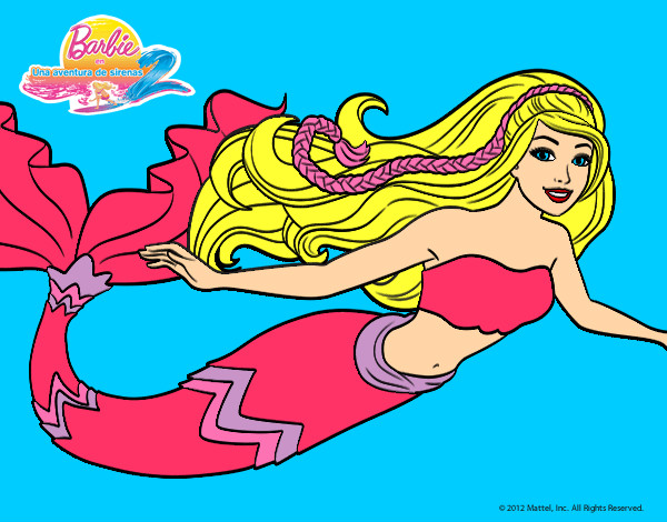 Dibujo Barbie sirena pintado por jng9