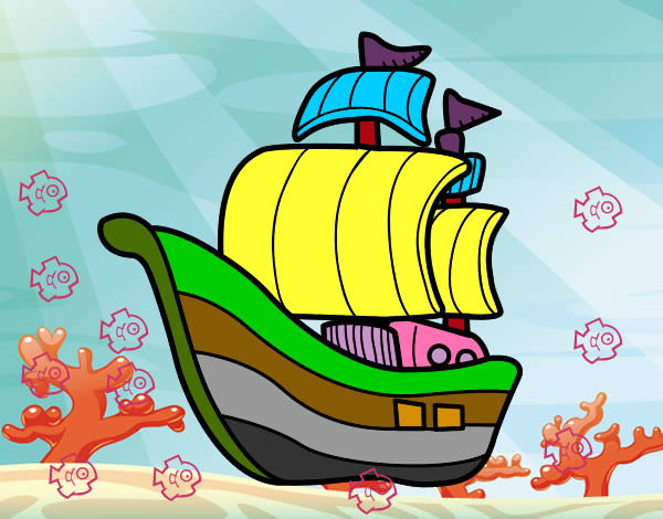 Dibujo Barco de corsarios pintado por Lujitaa