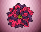 Dibujo Flor de dalia pintado por Miaaa