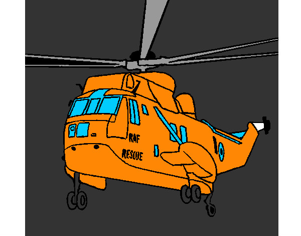 Dibujo Helicóptero al rescate pintado por santi12