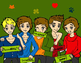 Dibujo Los chicos de One Direction pintado por moserra