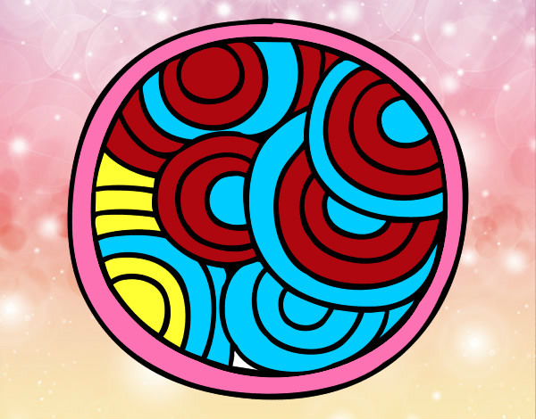 Dibujo Mandala circular pintado por celes123