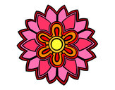 Dibujo Mándala con forma de flor weiss pintado por diana7405