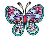 Dibujo Mandala mariposa pintado por Lajufi